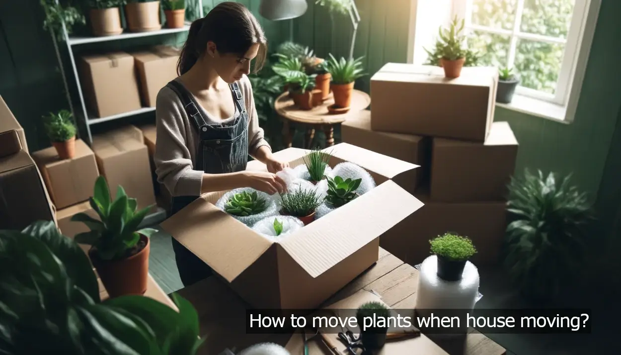 How do you transport plants when moving house