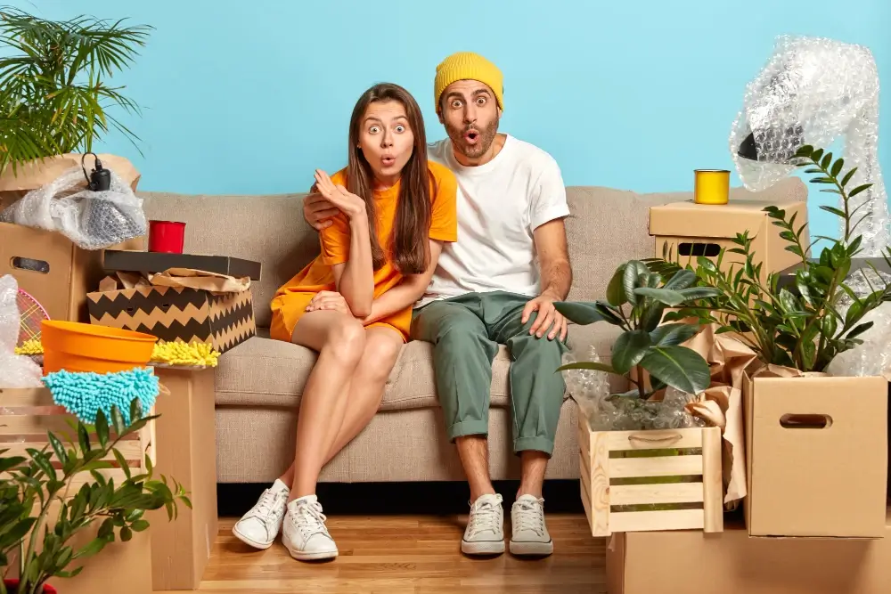 Moving house in Edmonton couple